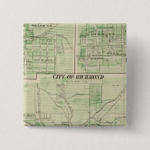 City of Richmond, Wayne Co with Centreville 15 Cm Square Badge