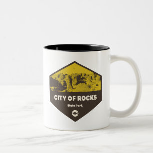 City of Rocks State Park New Mexico Two-Tone Coffee Mug
