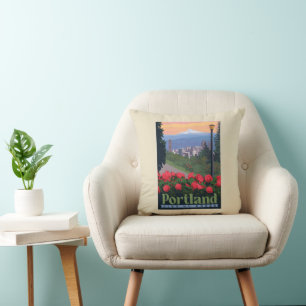 City of Roses Portland, Oregon Cushion