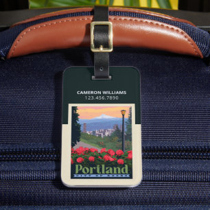 City of Roses Portland, Oregon Luggage Tag