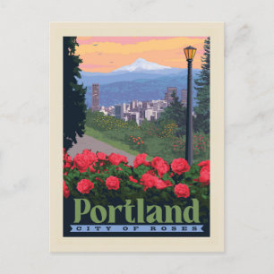 City of Roses   Portland, Oregon Postcard