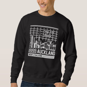 City Of Sails Auckland New Zealand Famous City Lan Sweatshirt