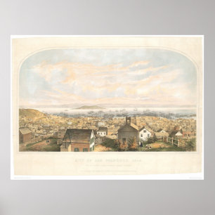 City of San Francisco, CA. 1852 (1065A) Poster