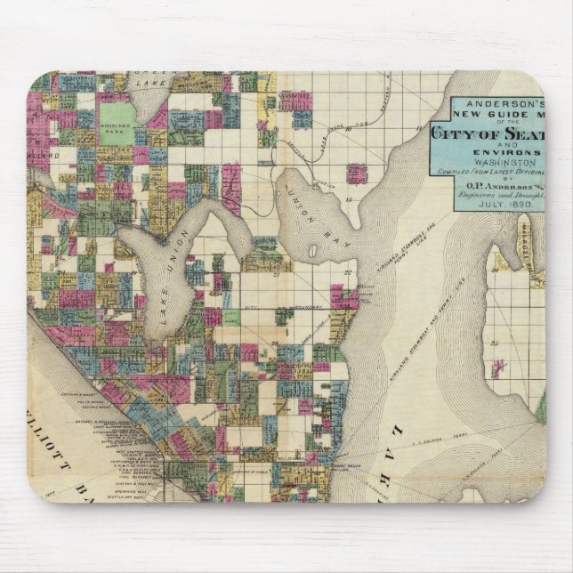 City Of Seattle And Environs Mouse Pad (Front)