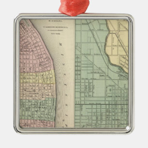 City of St Louis, Missouri City of Chicago Metal Tree Decoration