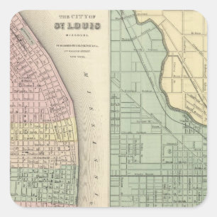 City of St Louis, Missouri City of Chicago Square Sticker