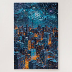 City of Stars & Light – Urban Dreamscape Night Jigsaw Puzzle