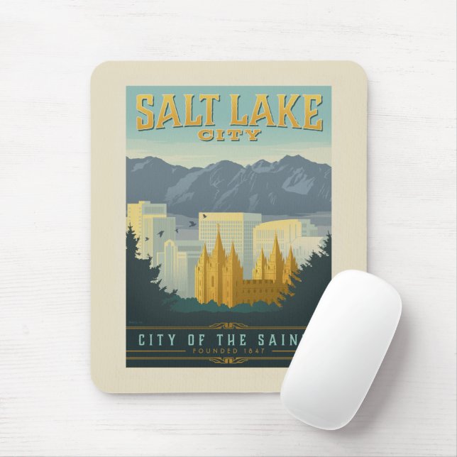 City of the Saints | Salt Lake City, Utah Mouse Pad (With Mouse)