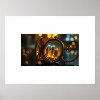 City of Time – Urban Dreams Trapped in a Pocket Wa Poster