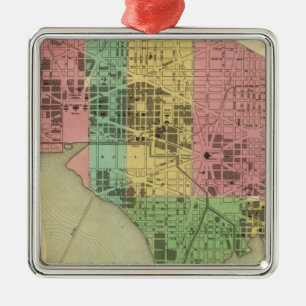 City of Washington 3 Metal Ornament