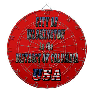 City of Washington in the District of Columbia USA Dartboard