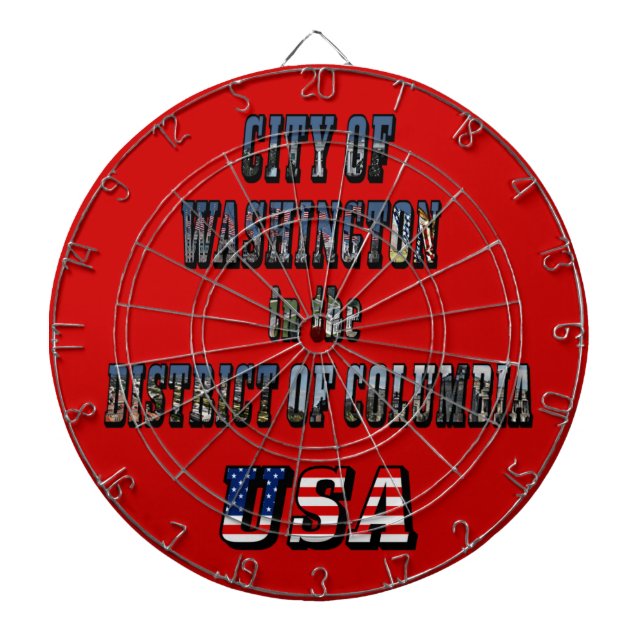 City of Washington in the District of Columbia USA Dartboard (Front)