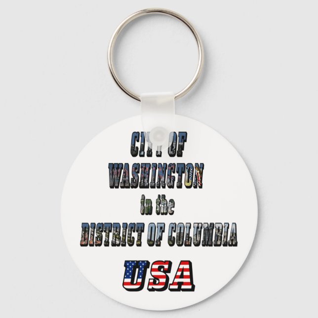 City of Washington in the District of Columbia USA Key Ring (Front)