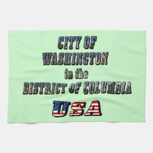 City of Washington in the District of Columbia USA Tea Towel