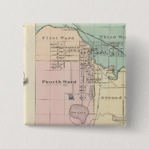 City of Waupaca, Village of Winneconne 15 Cm Square Badge