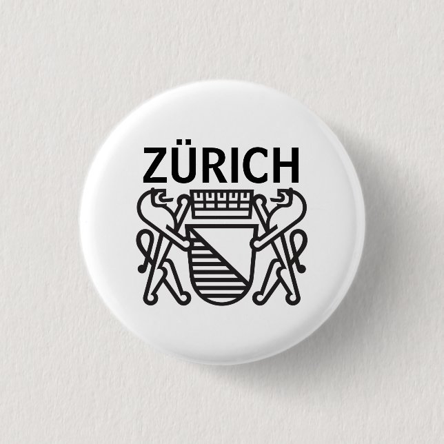 City of Zürich, SWITZERLAND 3 Cm Round Badge (Front)
