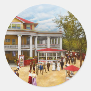 City - OH - The Chester Park Club House 1909 Classic Round Sticker