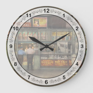 City - Oklahoma OK - A magazine for the ride home Large Clock