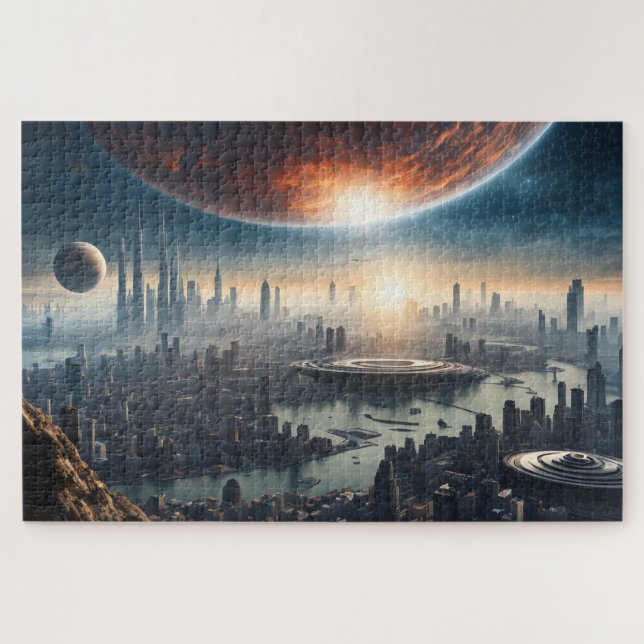 City on Another Planet Jigsaw Puzzle (Horizontal)