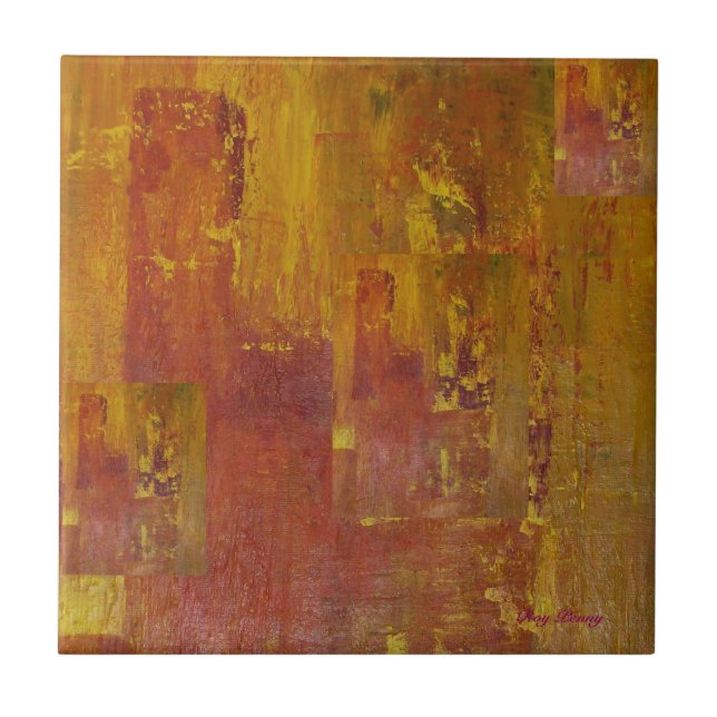 City On Fire Ceramic Tile (Front)