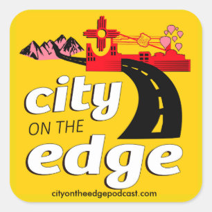 City on the Edge stickers! Square Sticker