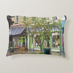 City - Owego NY - On a rainy day Decorative Cushion