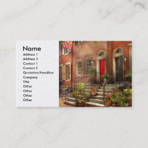 City - PA Philadelphia - Pretty Philadelphia Business Card