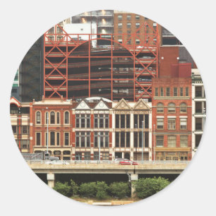 City - Pittsburg Pa - Fort Pitt Blvd Classic Round Sticker