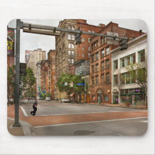 City - Pittsburgh PA - Running late Mouse Pad