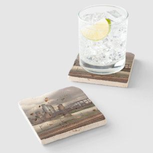 City - Pittsburgh, PA - Smithfield Bridge Stone Coaster