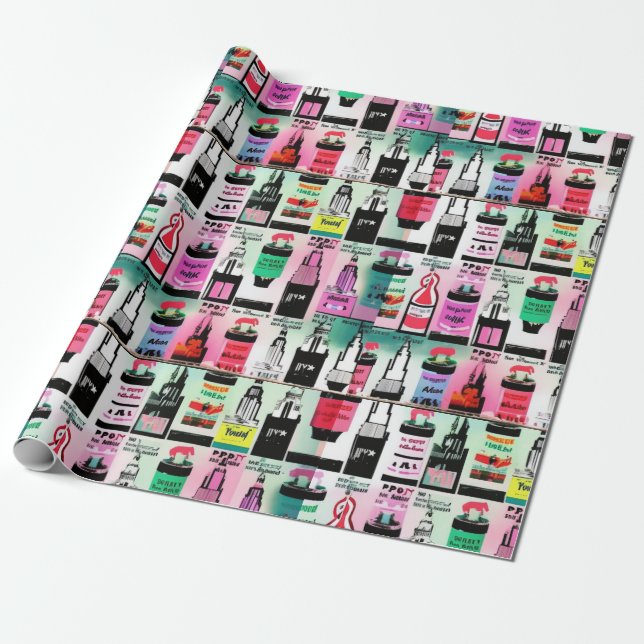 City Pop Wrapping Paper (Unrolled)