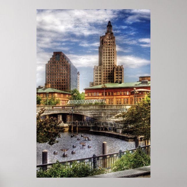 City - Providence RI - The Skyline Poster (Front)