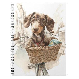 City Ride Dachshund Spiral Notebook
