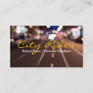 City Rides Chauffeur Taxi Cab Driver Business Card