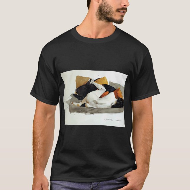 city roofs Edward Hopper T-Shirt (Front)