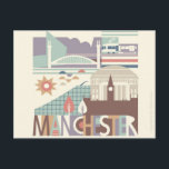 City Scape Manchester and the North West Postcard<br><div class="desc">City Scape Manchester and the North West Postcard North Divide – A design led range of Greeting Cards for Manchester and the North West created by Wotmalike Ltd. Perfect for Mancs everywhere. Our stylish Manchester Cards are available in several designs. We cover many occasions, so if your friend has a...</div>