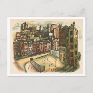 City Scene with Playground Postcard