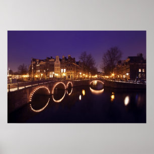 City scenic in Amsterdam Netherlands Poster