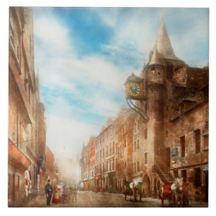 City - Scotland - Tolbooth operator 1865 Ceramic Tile