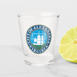 City seal of Alexandria, Virginia Shot Glass