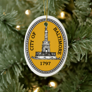 City Seal of Baltimore, MD Ceramic Ornament