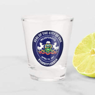 City Seal of Erie, Pennsylvania Shot Glass