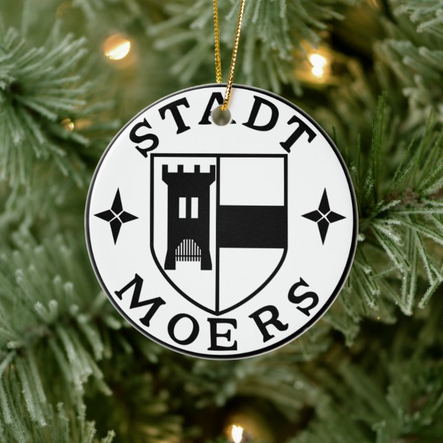 City Seal of Moers, Germany Ceramic Ornament (Tree)