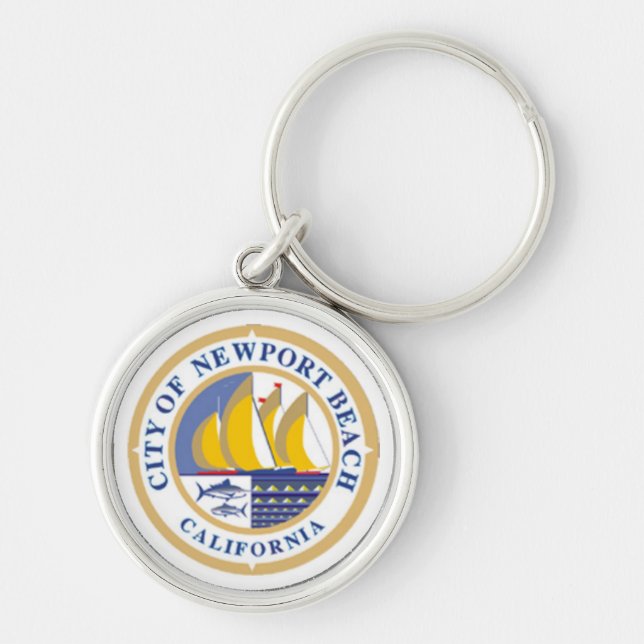 City Seal of Newport Beach, California Key Ring (Front)