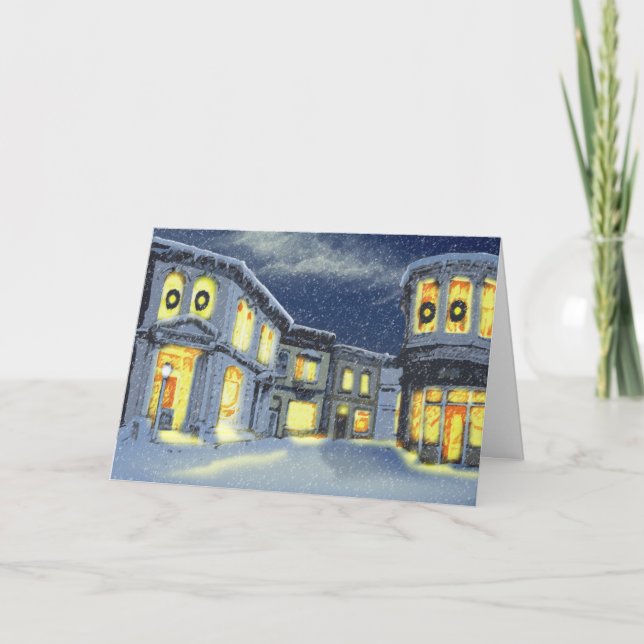 City Sidewalks Holiday Card (Front)