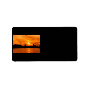 City Silhouette at Sunset Address Label