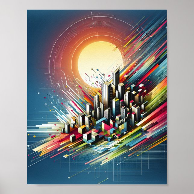 City Skyline Art Poster (Front)