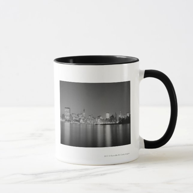City skyline at night mug (Right)