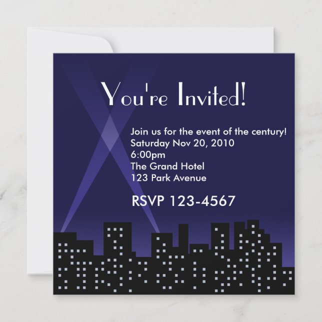City Skyline Invitation (Front)
