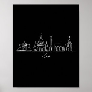 City Skyline Kiev Ukraine Poster